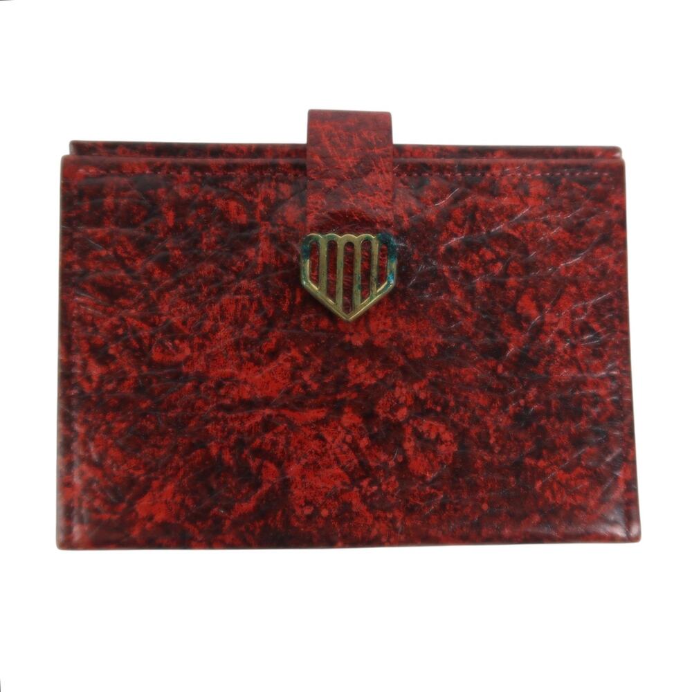 Vintage Princess Gardner Red Buffalo Calf Leather Wallet Card Holder